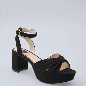 White House Black Market Black Platform Sandals sz 7